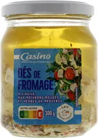 Dés de fromage à l'huile, aux poivrons rouges et herbes de Provence