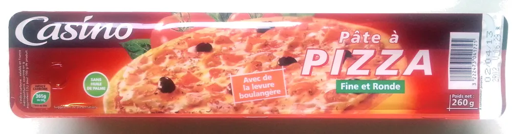 Pâte à pizza fine et ronde