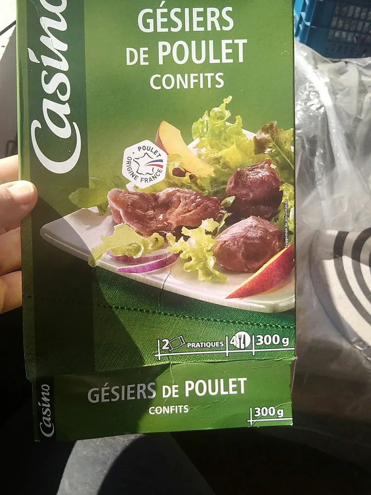 Gesiers de poulet confits