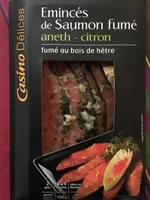 Emincés de saumon fumé aneth citron