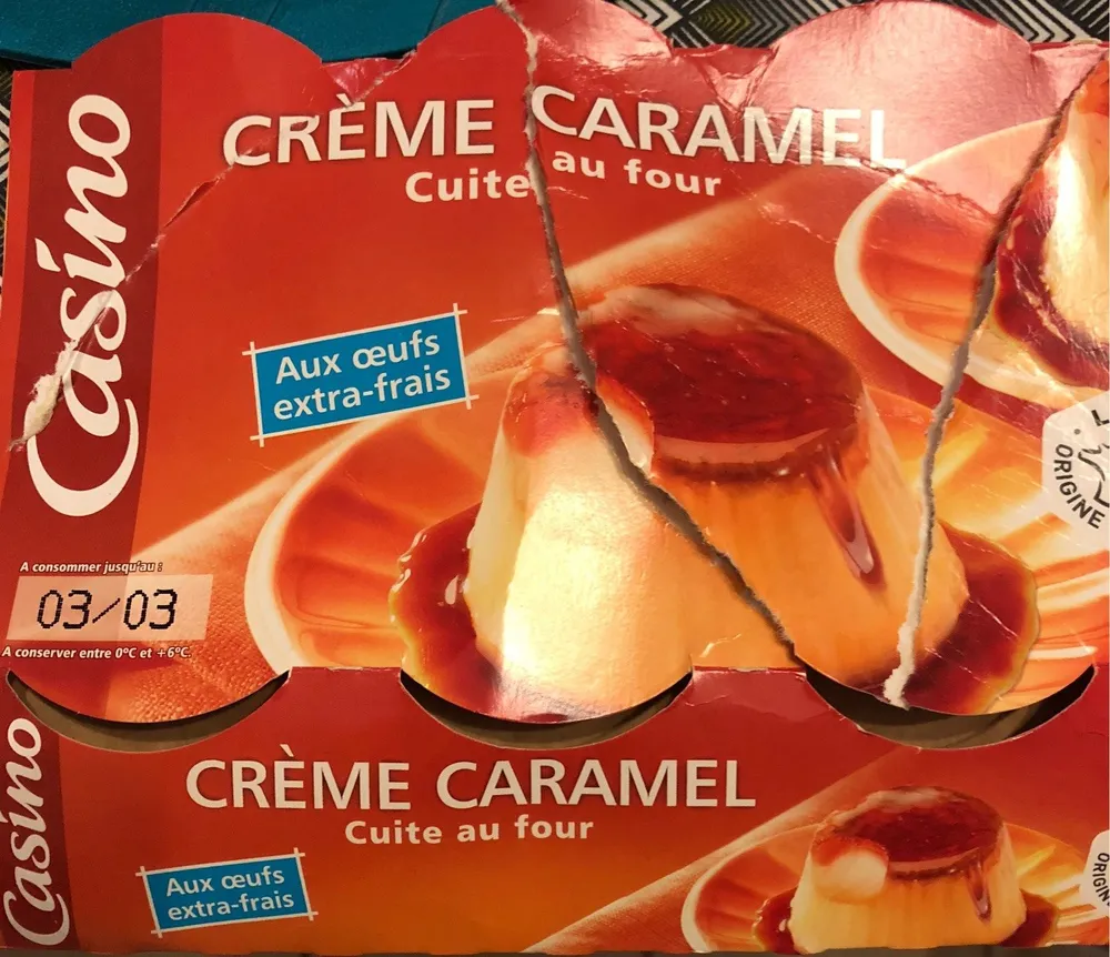 Crème caramel Cuite au four