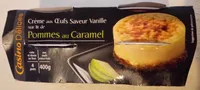 Crème aux oeufs saveur vanille sur lit de pommes au caramel - cuite et dorée au four