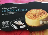 Crème à la Noix de Coco sur lit de caramel