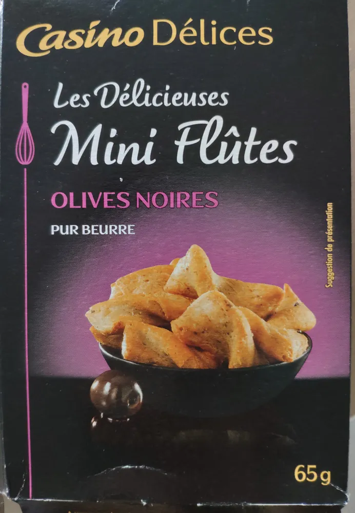 Mini-flûtes olives noires