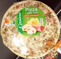 Pizza à pâte fine Jambon Champignons