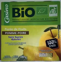 Purée pomme poire sans sucres ajoutés* *conformément à la réglementation. contient des sucres naturellement présents dans les fruits.
