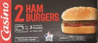 2 Hamburgers - Préparation de viande bovine et de protéines végétales