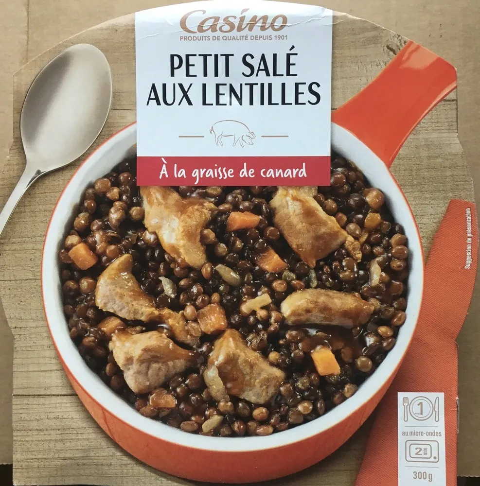 Petit salé aux lentilles à la graisse de canard