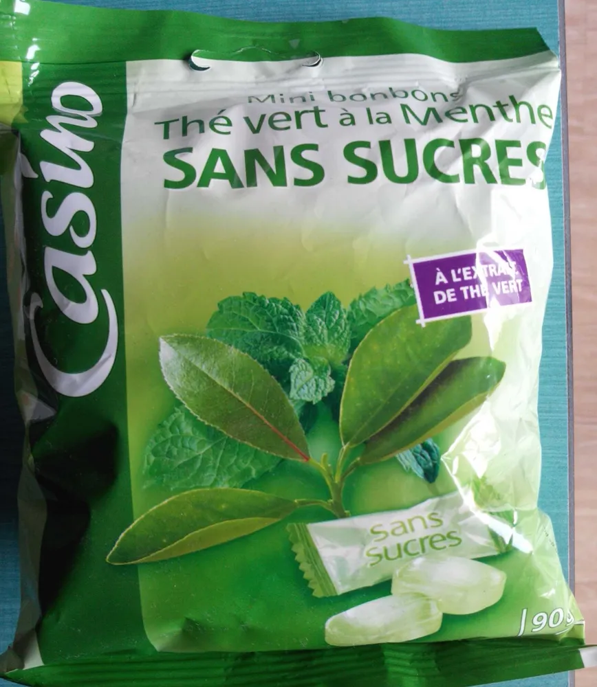 Mini bonbons thé vert à la menthe sans sucres