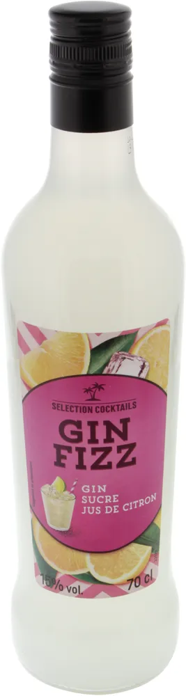 Selection cocktails - gin - sucre - jus de citron