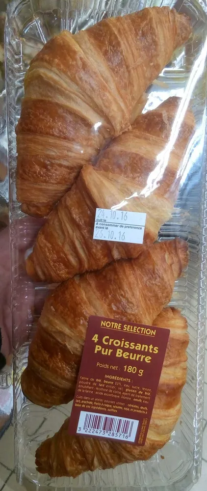 4 croissants pur beurre