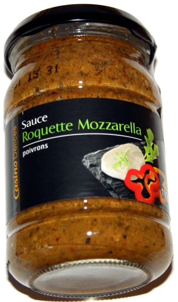 Sauce Roquette, Mozzarella, Poivrons