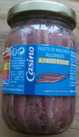 Filets d'anchois allongés à l'huile d'olive