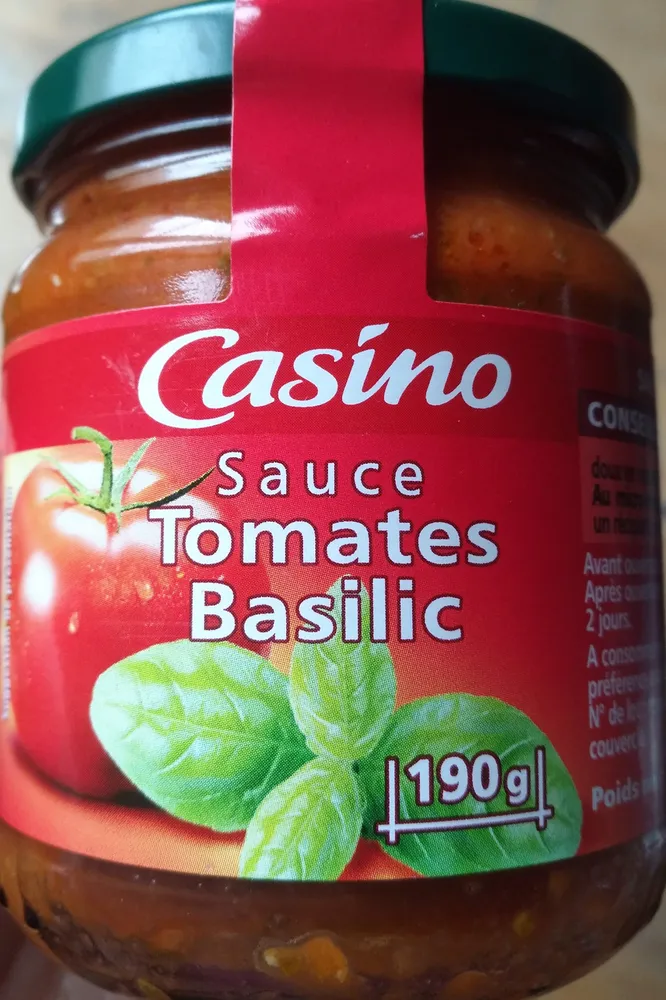 Sauce tomate basilic
