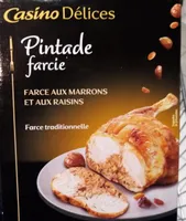 Pintade farcie marrons et raisins