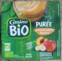 Purée pomme pêche banane