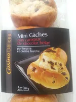 8 mini gâches aux carreaux de chocolat, au beurre et à la crème fraîche - casino delices