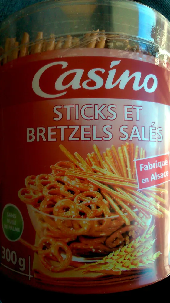 Sticks et bretzels salés