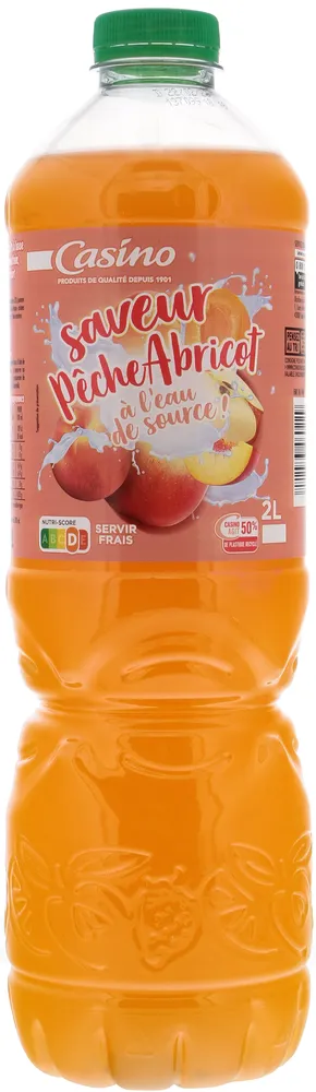 Saveur pêche abricot à l'eau de source