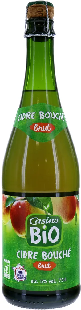 Cidre bouché brut biologique 5% vol 75cl bio