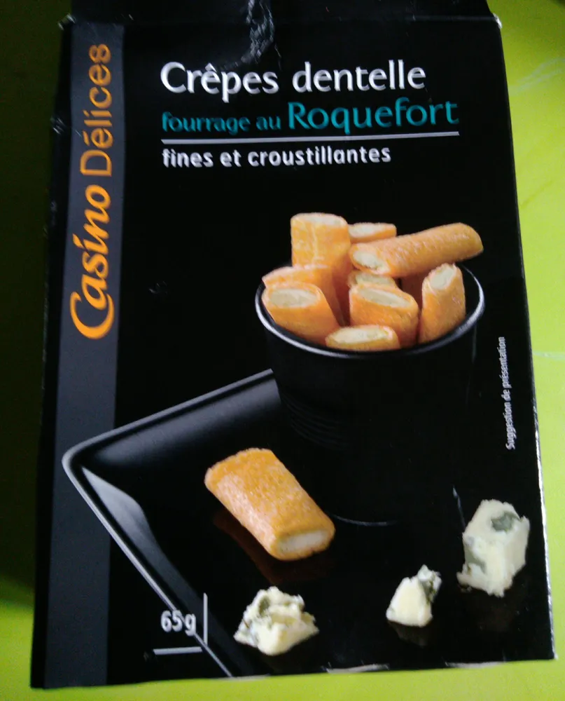 Crêpes dentelle fourrage au Roquefort