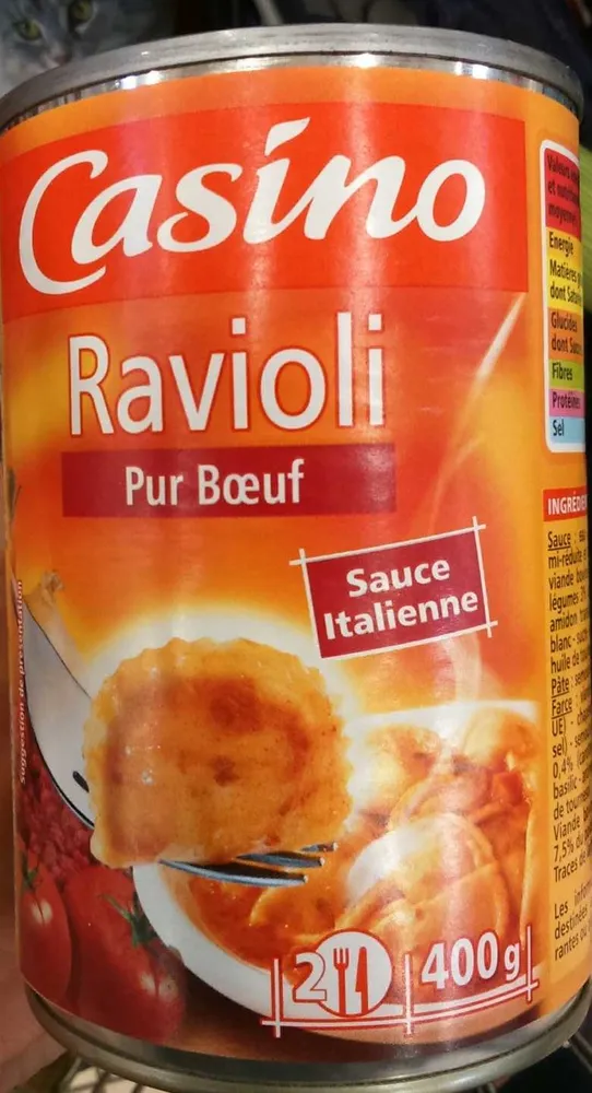Ravioli Pur Bœuf Sauce Italienne