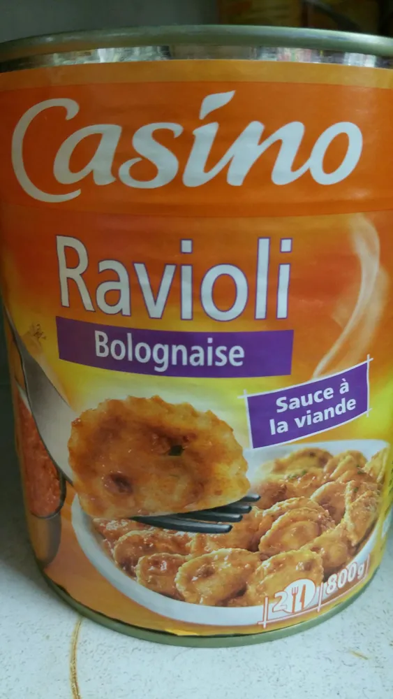 Ravioli Bolognaise Sauce à la viande