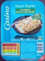 Lasagnes chèvre épinards