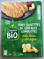 Fines galettes de céréales complétes aux deux fromages CASINO BIO