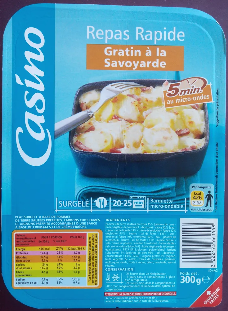 Gratin à la savoyarde