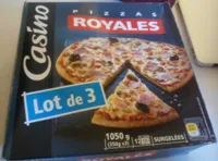 Lot de 3 pizzas royales surgelées