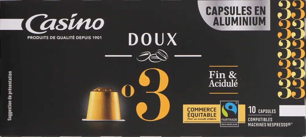 capsules de café Espresso doux