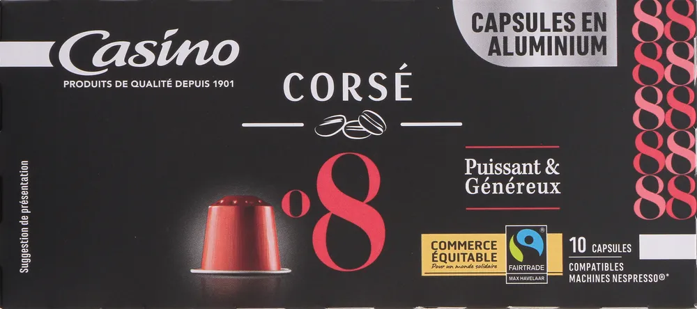 capsules de café Espresso Corsé