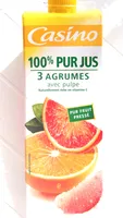 100% Pur jus 3 Agrumes avec Pulpe