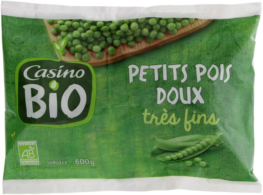 Petits pois doux très fins bio