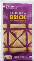 8 feuilles de brick pour aumonières, samossas, cigares.