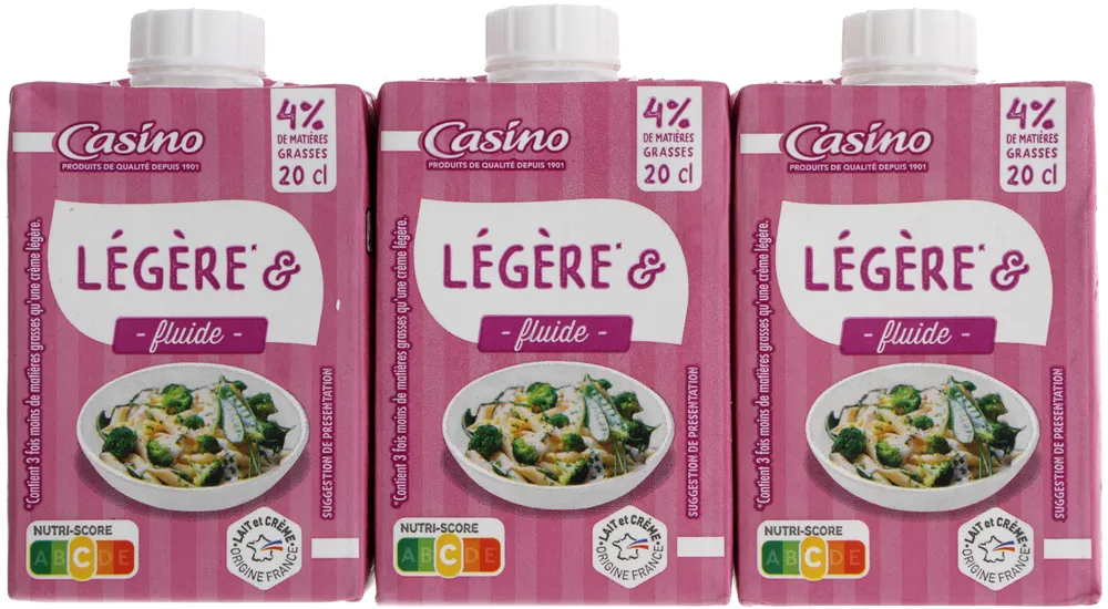 Légère* & Fluide 4% de matières grasses