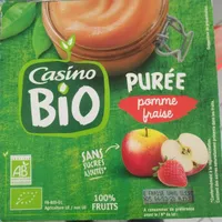 Purée de pommes et de fraises sans sucres ajoutés