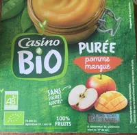 Purée de pommes et de mangues sans sucres ajoutés