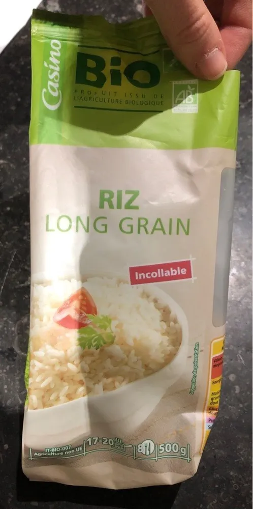 Riz long grain incollable bio