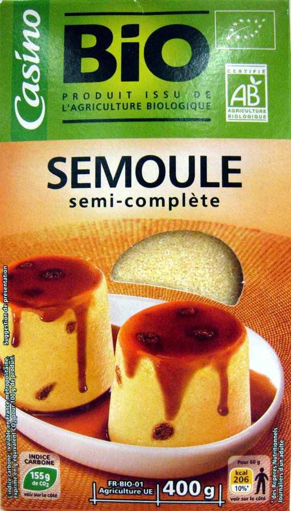 Semoule semi-complète Bio Casino