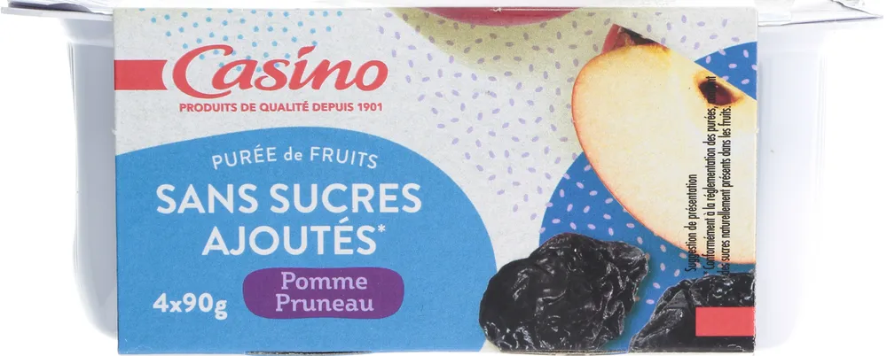 Purée de fruits Pomme Pruneau sans sucres ajoutés