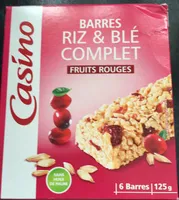Barres riz & blé complet Fruits rouges