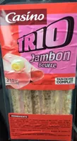 Sandwich TRIO Jambon beurre - pain de mie complet