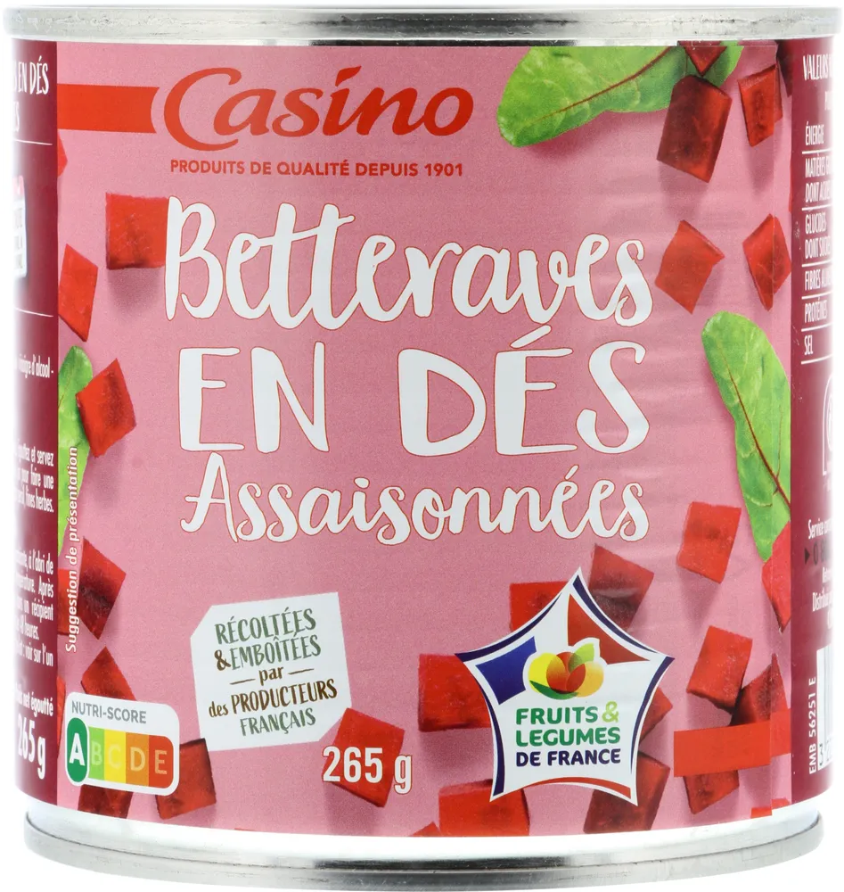 Betteraves en dés assaisonnées
