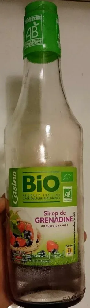 Sirop grenadine au sucre de canne