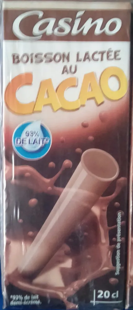 Boisson lactee au chocolat