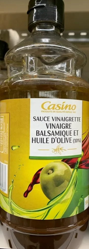 Sauce vinaigrette vinaigre balsamique et huile d'olive