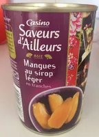 Mangues au sirop léger en Tranches
