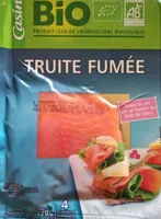 Truite fumée Bio élevée en eau douce, salée au sel sec, fumée au bois de hêtre